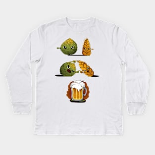 Beer fusion design, funny design Kids Long Sleeve T-Shirt